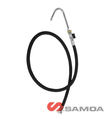 1.5米橡胶输送软管，带截止阀和135°喷嘴