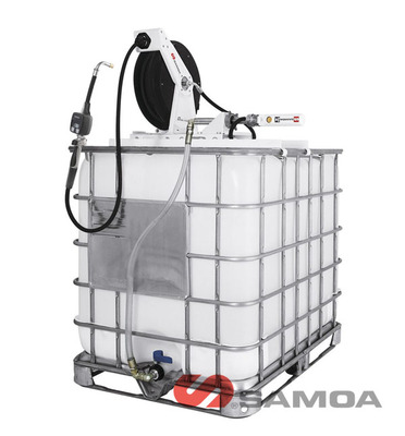 SAMOA 3:1气动油泵套装,适用于1000升IBC桶,带10m单臂软管卷盘
